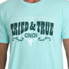 Cinch Mens Tried & True Graphic T-Shirt Turquoise - MTT1690733-TUR