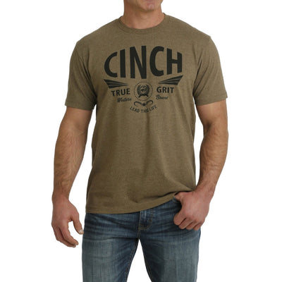 Cinch Mens True Grit Khaki T-Shirt 