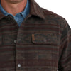 Cinch Mens Western Stripe Snap Trucker Jacket Brown - MWJ1921006-BRN