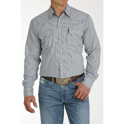 Cinch Mens White Snap Shirt