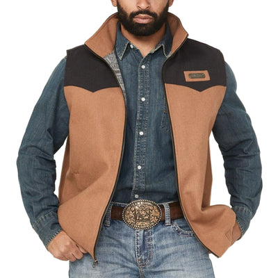 Cinch Mens Wooly Concealed Carry Vest Brown