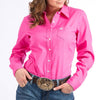 Cinch Womens Pink Button Down Shirt