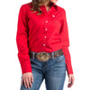 Cinch Womens Solid Western Shirt - MSW9164032-RED