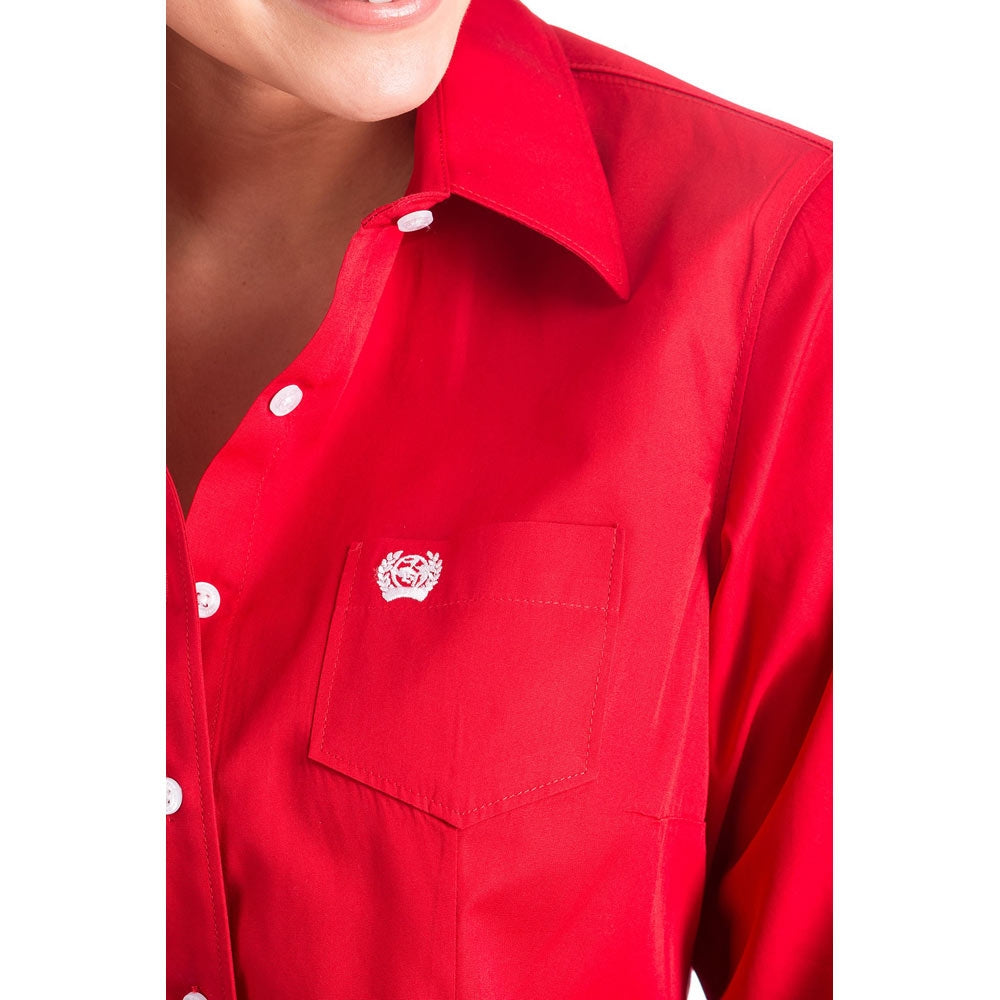 Cinch Womens Solid Western Shirt - MSW9164032-RED
