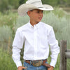 Cinch Boys Solid Button Down Shirt - MTW7060031-WHT