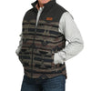 Cinch Mens Aztec Reversible Zip Vest Brown - MWV1576005-BRN