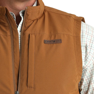 Cinch Mens Canvas Quilted Polyfill Lined Vest Brown - MWV1927002-BRN