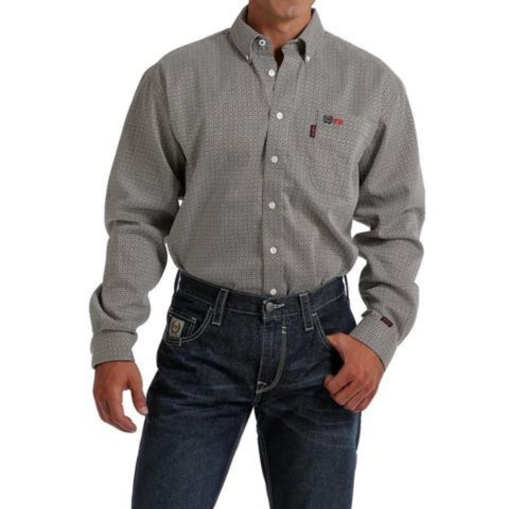 Cinch Mens Long Sleeve FR Work Shirt - WLW3002009-TAN