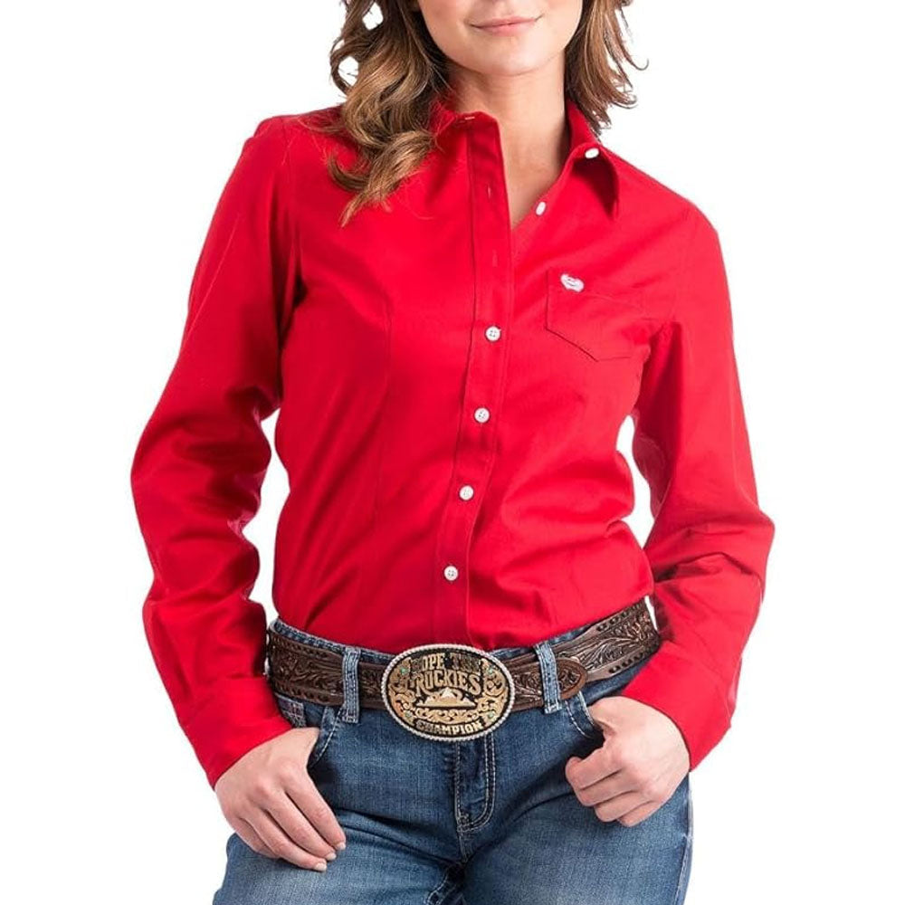 Cinch Womens Solid Western Shirt - MSW9164032-RED