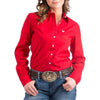 Cinch Womens Solid Western Shirt - MSW9164032-RED