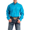 Cinch Mens Long Sleeve Button Down Solid Western Shirt Teal - MTW1103800-TEA