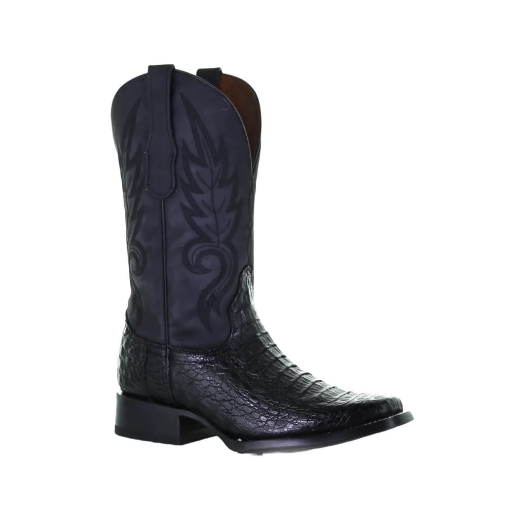 Circle G Corral Mens Caiman Embroidered Western Boots Black - L5743