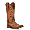 Circle G Corral Womens Floral Cowboy Boots Sand - L2063