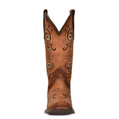Circle G Corral Womens Floral Cowboy Boots Sand - L2063