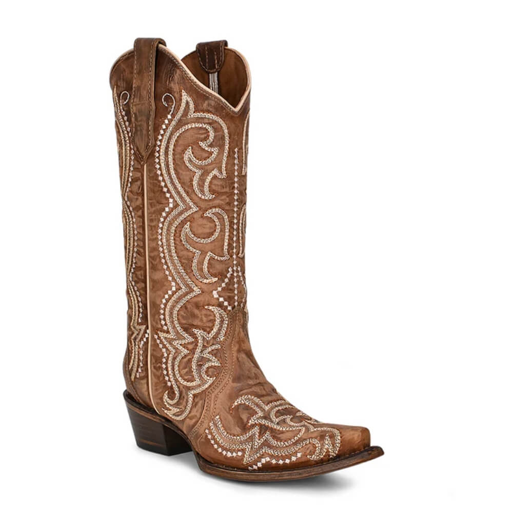 Circle G Corral Womens Sequin Embroidery Cowboy Boots Brown - L5893