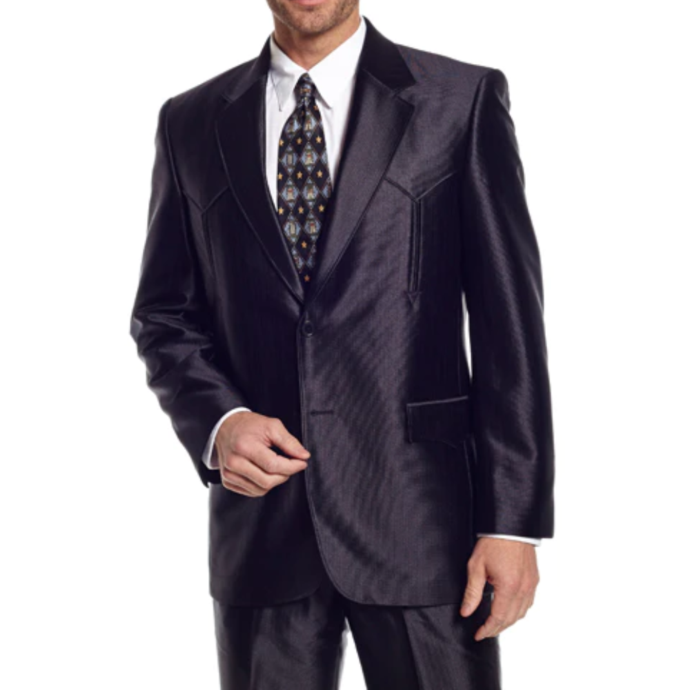 Circle S Mens Black Polyester Swedish Knit Tulsa Sport Coat