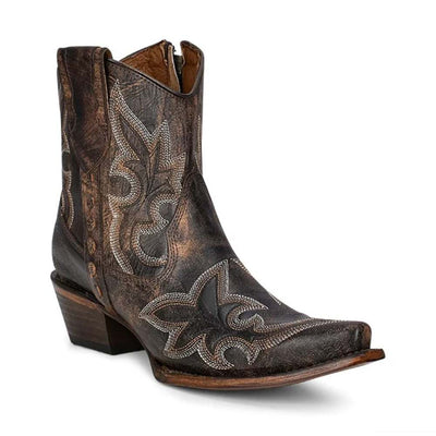 Corral Circle G Womens Black & Brown Zipper Western Boots