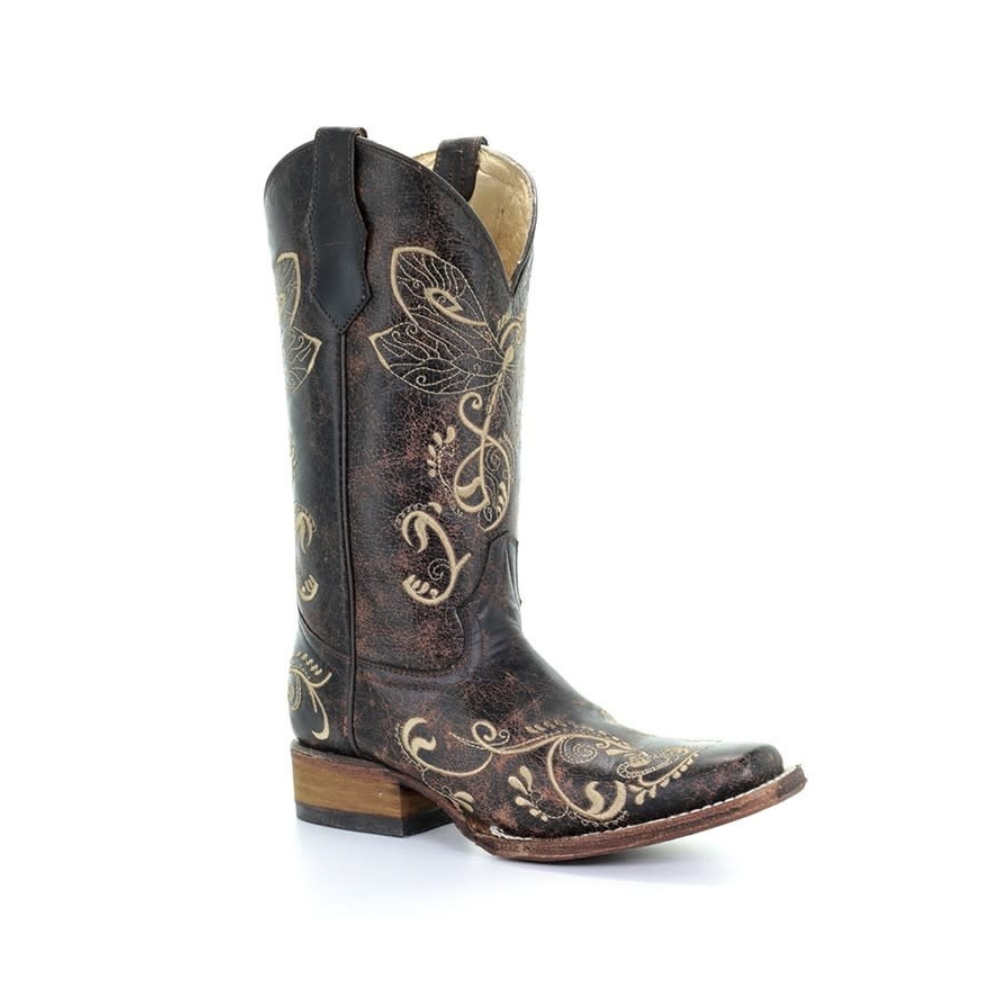 Corral Circle G Womens Distressed Brown Western Boots - L5079
