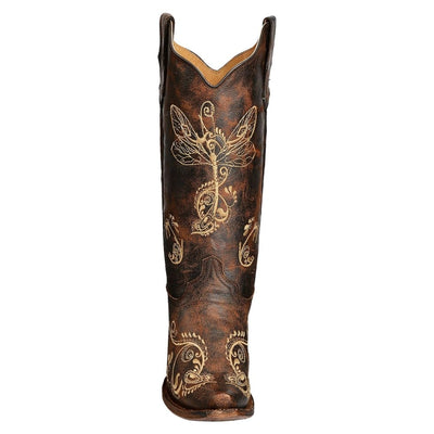 Corral Circle G Womens Dragonfly Embroidered Western Boots