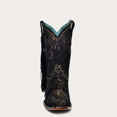 Corral Womens Black Suede Western Boots - A4492