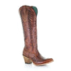 Corral Womens Cognac Brown Embroidered Western Boots - E1570