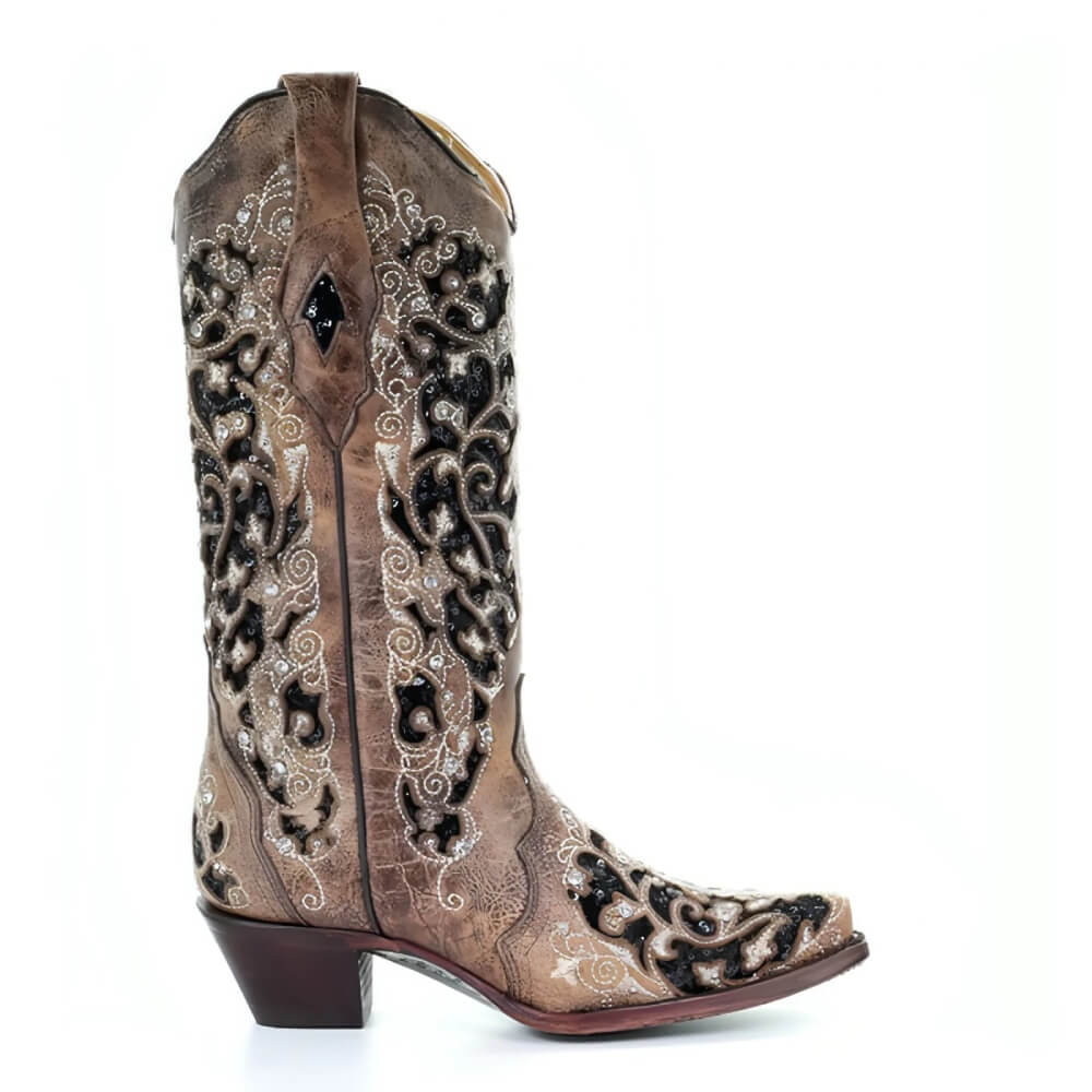 Corral Womens Floral Embroidered Boots