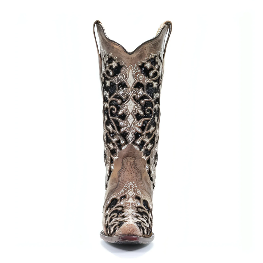 Corral Womens Floral Embroidered Western Boots - A3569