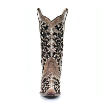 Corral Womens Floral Embroidered Western Boots - A3569