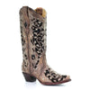 Corral Womens Floral Embroidered Western Boots - A3569