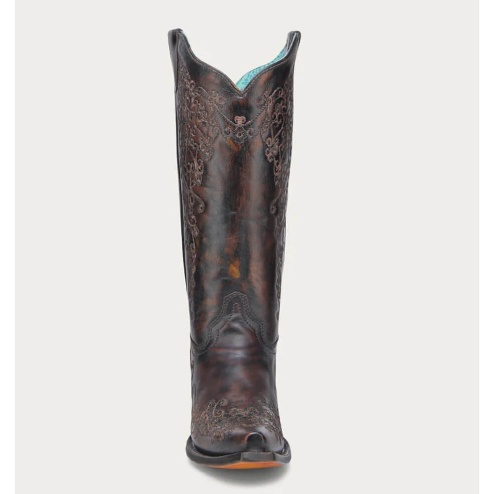 Corral Womens Western Floral Embroidery Cowboy Boots