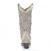Corral Womens White Glitter Inlay And Crystals Western Wedding Boots - A3322