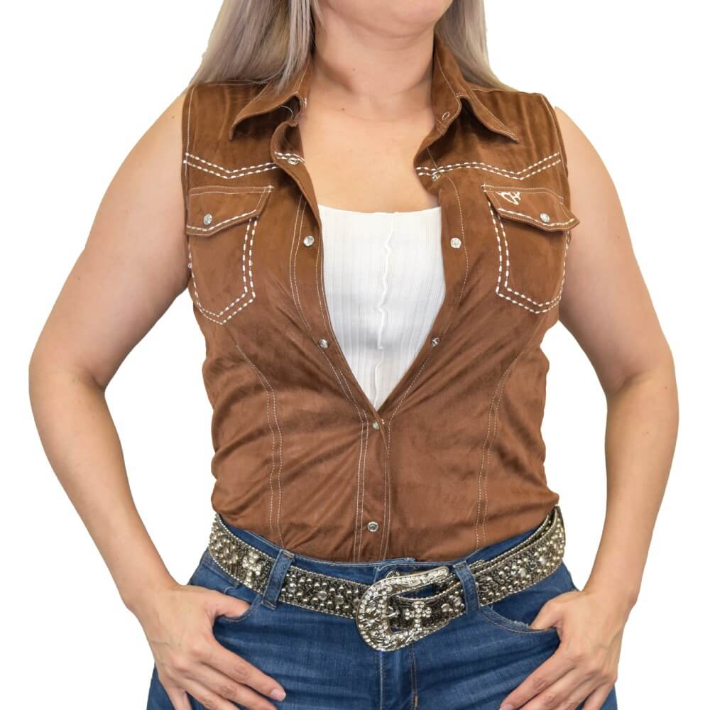 Cowgirl Hardware Womens Sleeveless Blouse