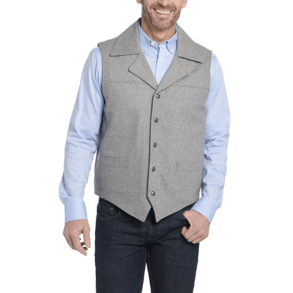 Cripple Creek Mens Concealed Carry Melton Vest Grey