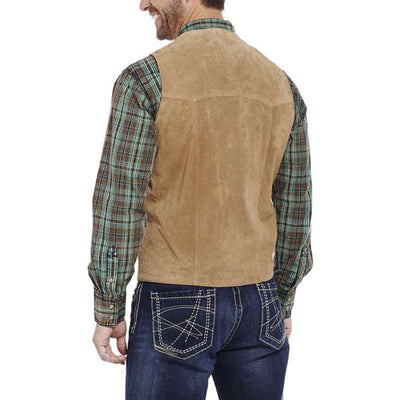 Cripple Creek Mens Leather Light Brown Vest - ML3061-24
