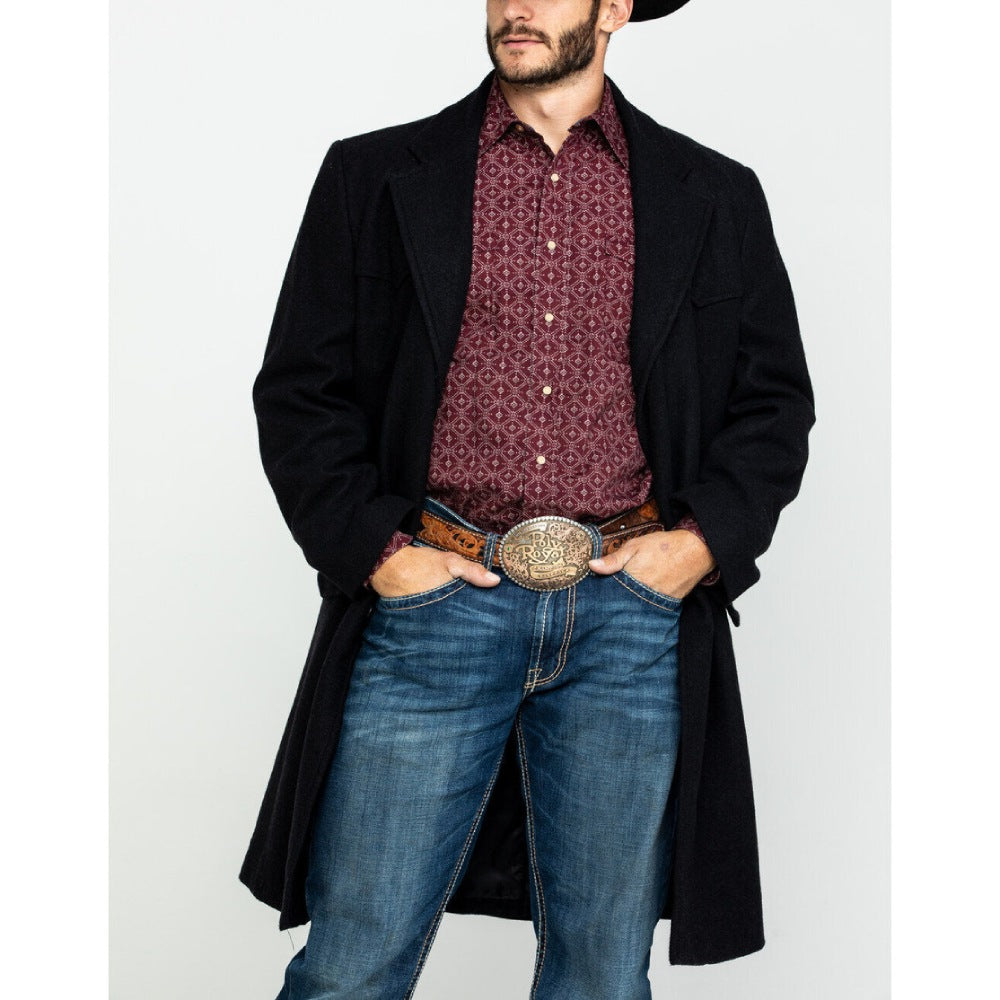 Cripple Creek Mens Wool Black Coat