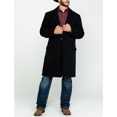 Cripple Creek Mens Wool Black Coat