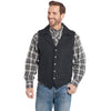 Cripple Creek Mens Wool Melton Snap Vest Heather Black - CR39066-46