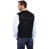 Cripple Creek Mens Wool Melton Vest Black/Khaki - CR38066-41