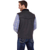 Cripple Creek Mens Wool Melton Vest Dark Charcoal - CR38066-42