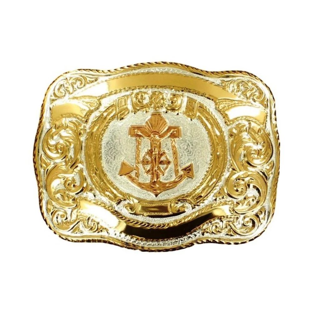 Crumrine Mens Anchor Cross Belt Buckle 