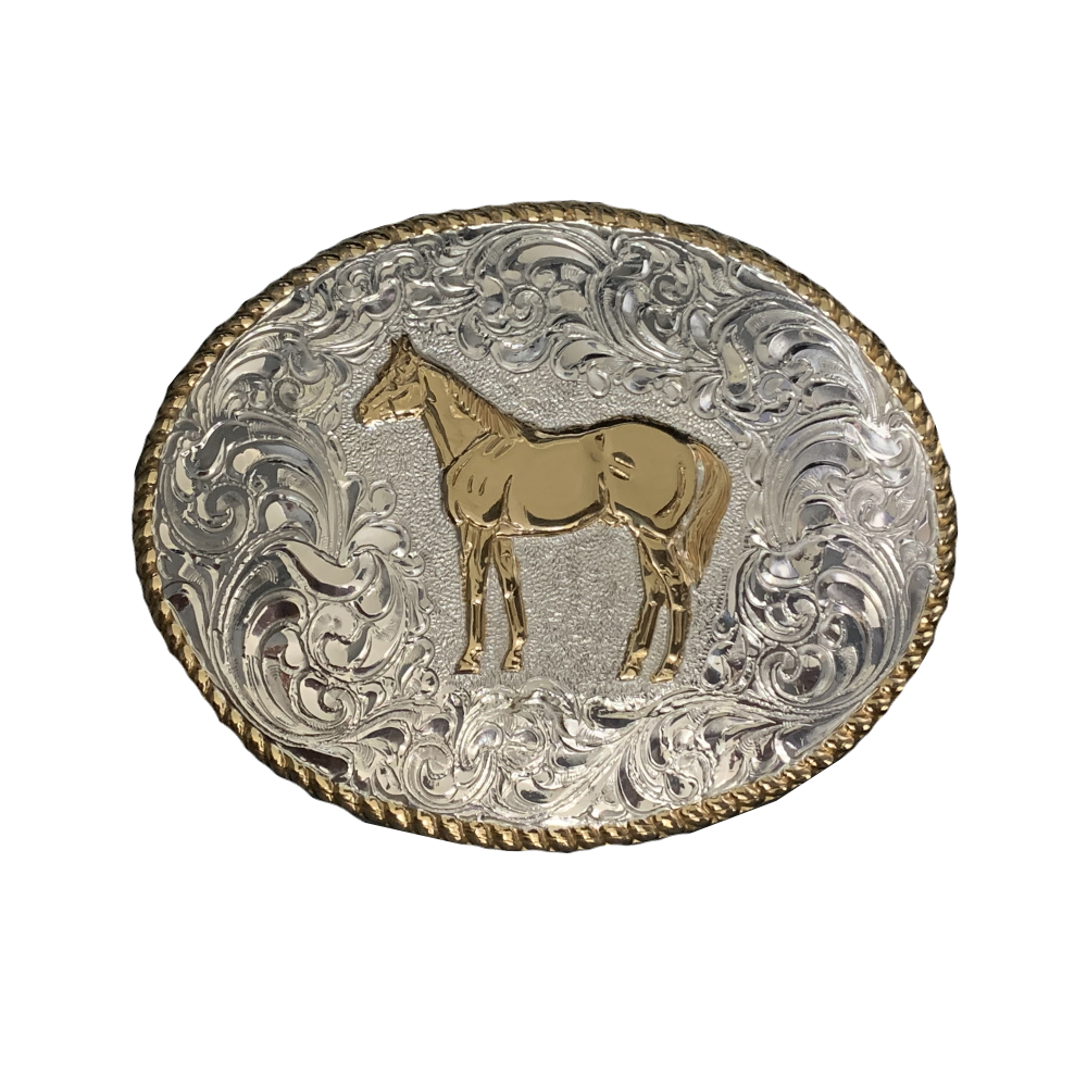 Crumrine Mens Equine Standing Horse Buckle - C02115