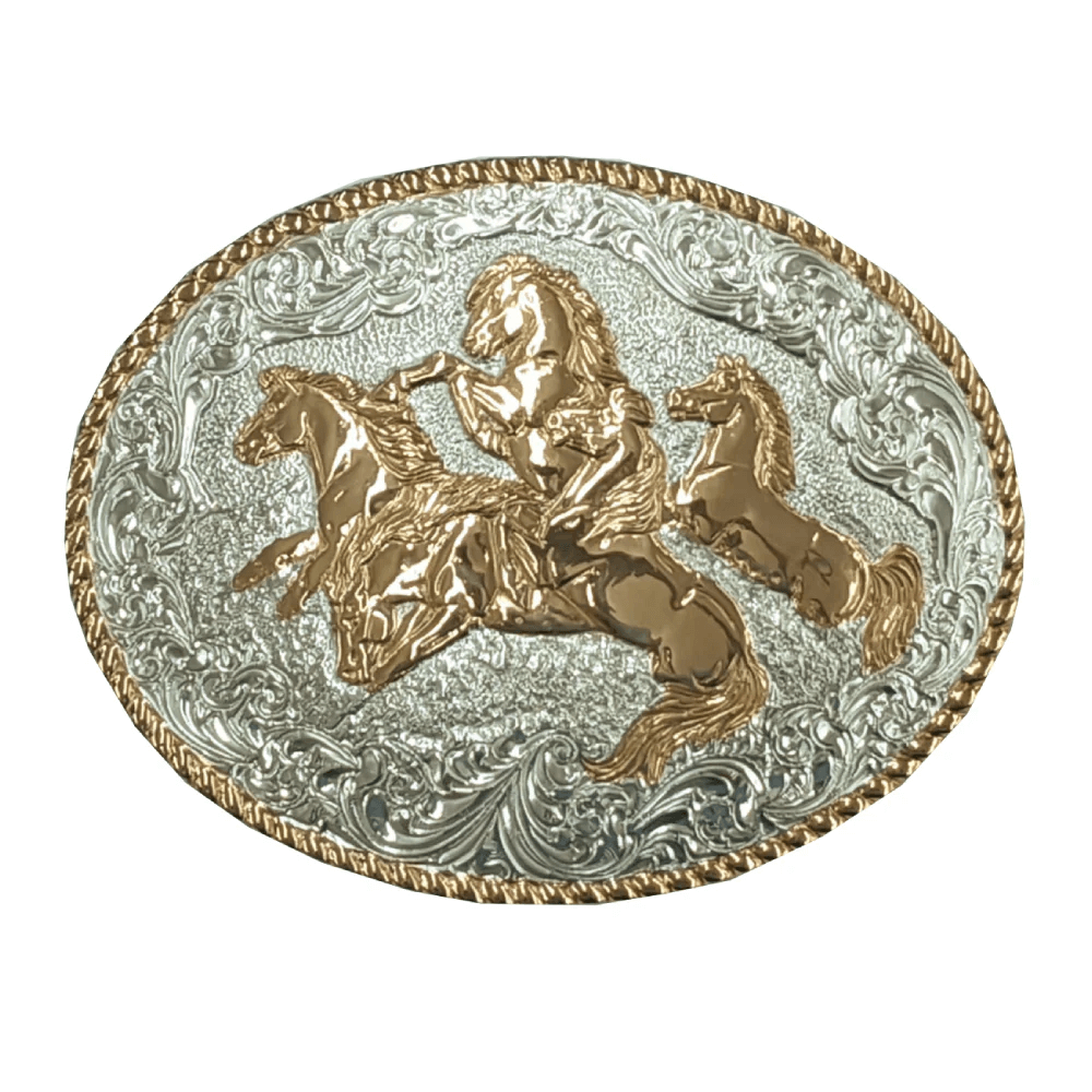 Crumrine Mens Five Wild Horses Buckle - C02110