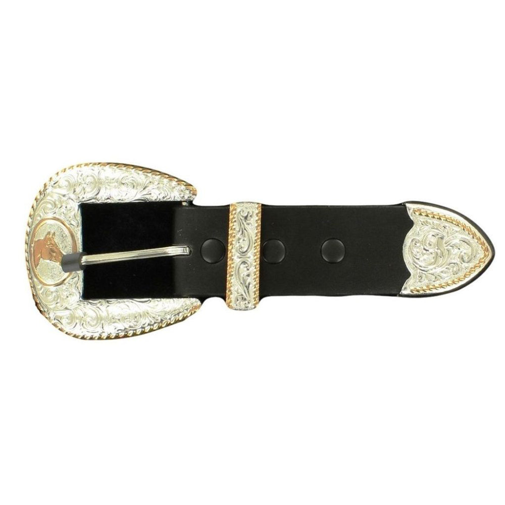 Crumrine Mens Quarter Horse Silver Belt Buckle - C02673