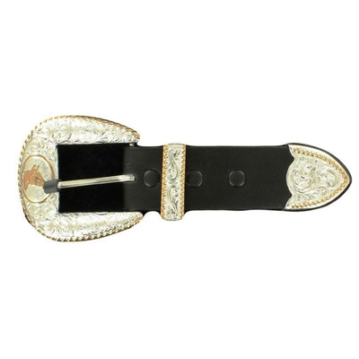 Crumrine Mens Quarter Horse Silver Belt Buckle - C02673