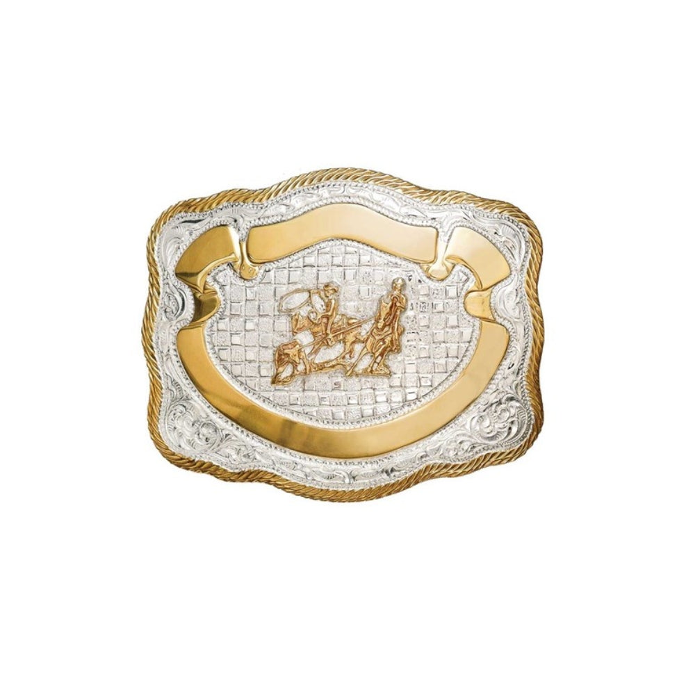 Crumrine Mens Team Roper Edge Engravable Belt Buckle