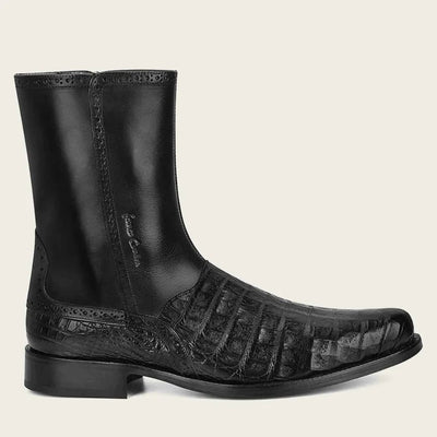 Cuadra Mens Hand Painted Exotic Black Leather Boots
