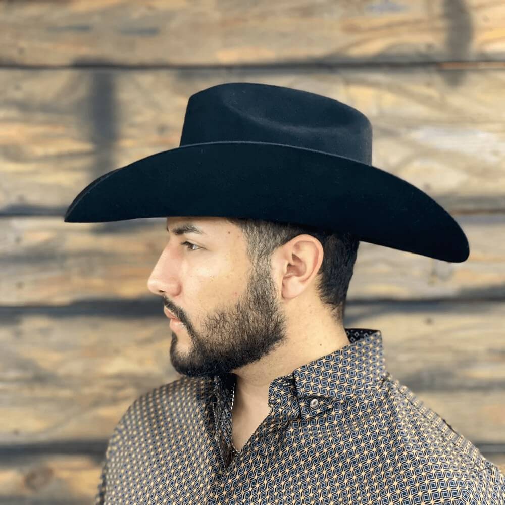 Cuadra Mens 10X Ostrich Felt Hat - CF1003OSTR-BLK