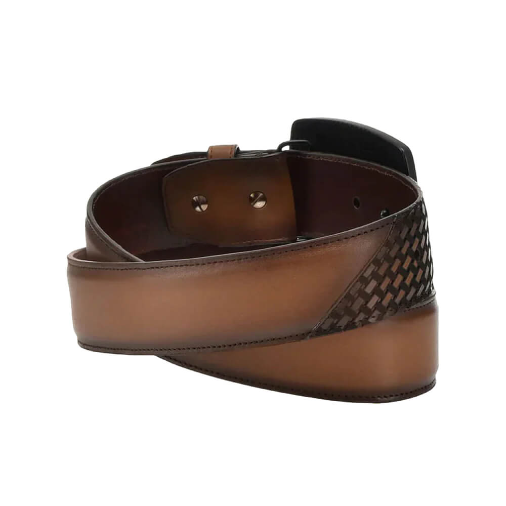 Cuadra Mens Bovine Western Belt Honey Brown - BC343