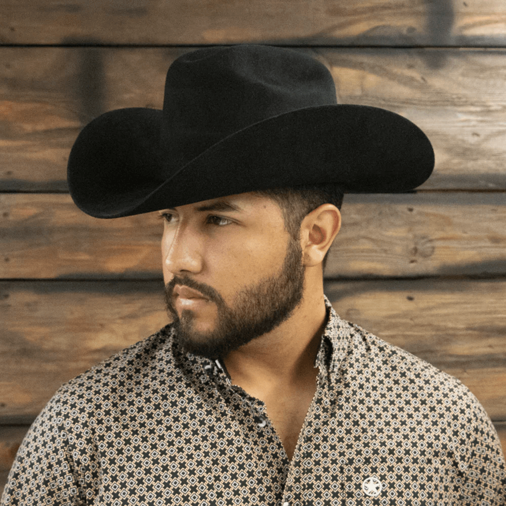 Cuadra Mens Caiman 6X Felt Hat - CF0603CAIM-BLK