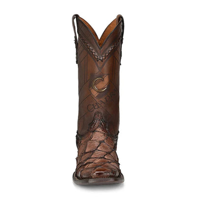 Cuadra Mens Genuine Pirarucu Fish Leather Boots